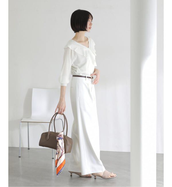  「《予約》【洗える】フリルニット」|ニット・セーター|