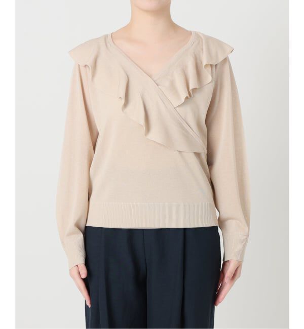  「《予約》【洗える】フリルニット」|ニット・セーター|