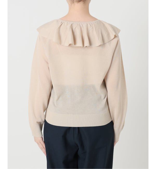  「《予約》【洗える】フリルニット」|ニット・セーター|