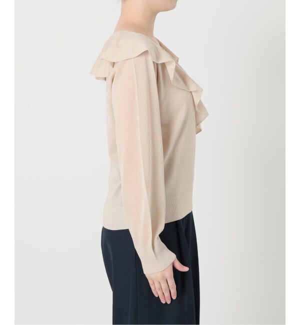  「《予約》【洗える】フリルニット」|ニット・セーター|