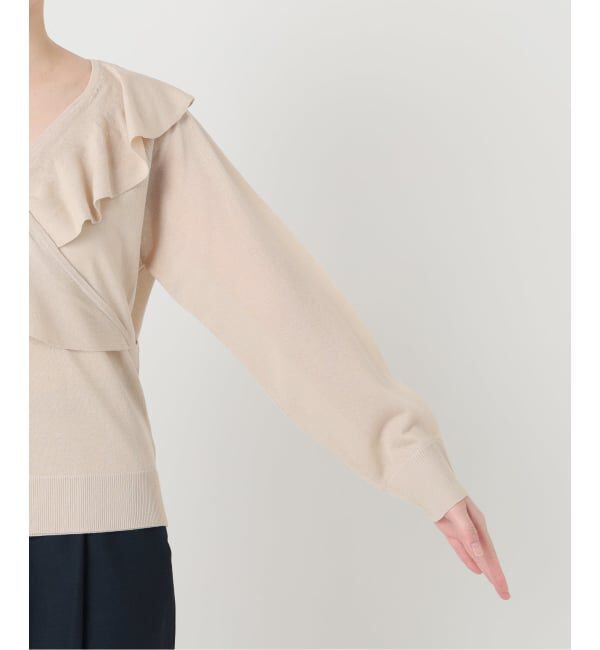  「《予約》【洗える】フリルニット」|ニット・セーター|