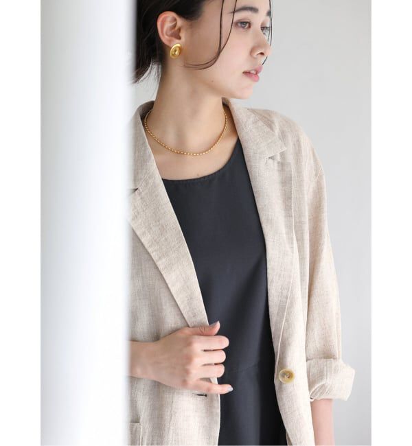  「《予約》【洗える】ウォッシャブルリネン混ジャケット」|テーラードジャケット|