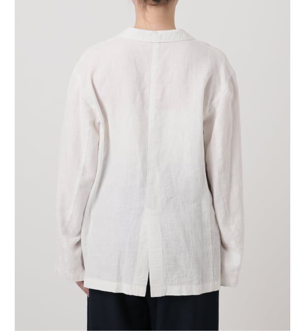  「《予約》【洗える】ウォッシャブルリネン混ジャケット」|テーラードジャケット|