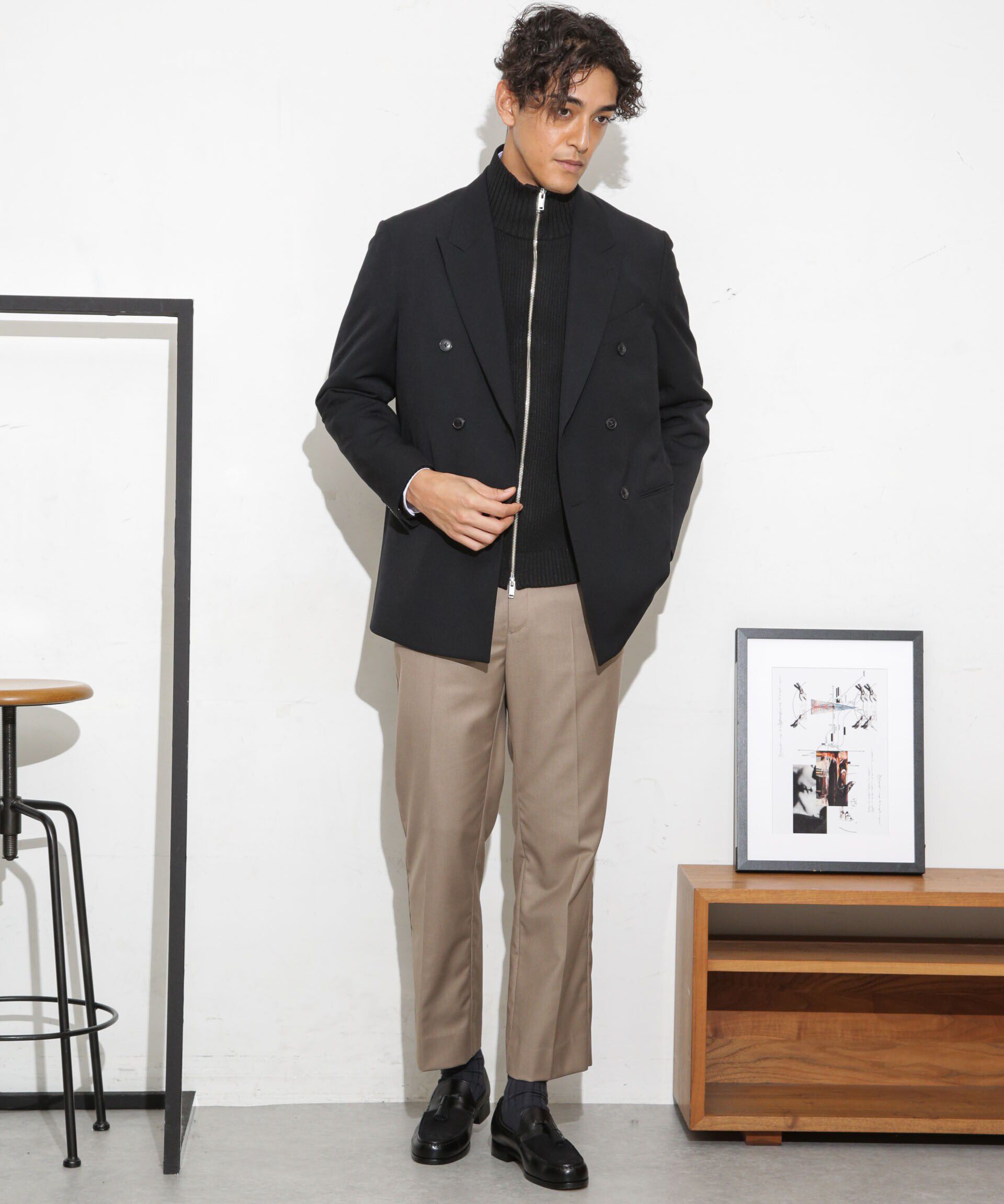 nano･universe「「ESSENTIAL LINE」TWソリッドダブルジャケット」|スーツ|