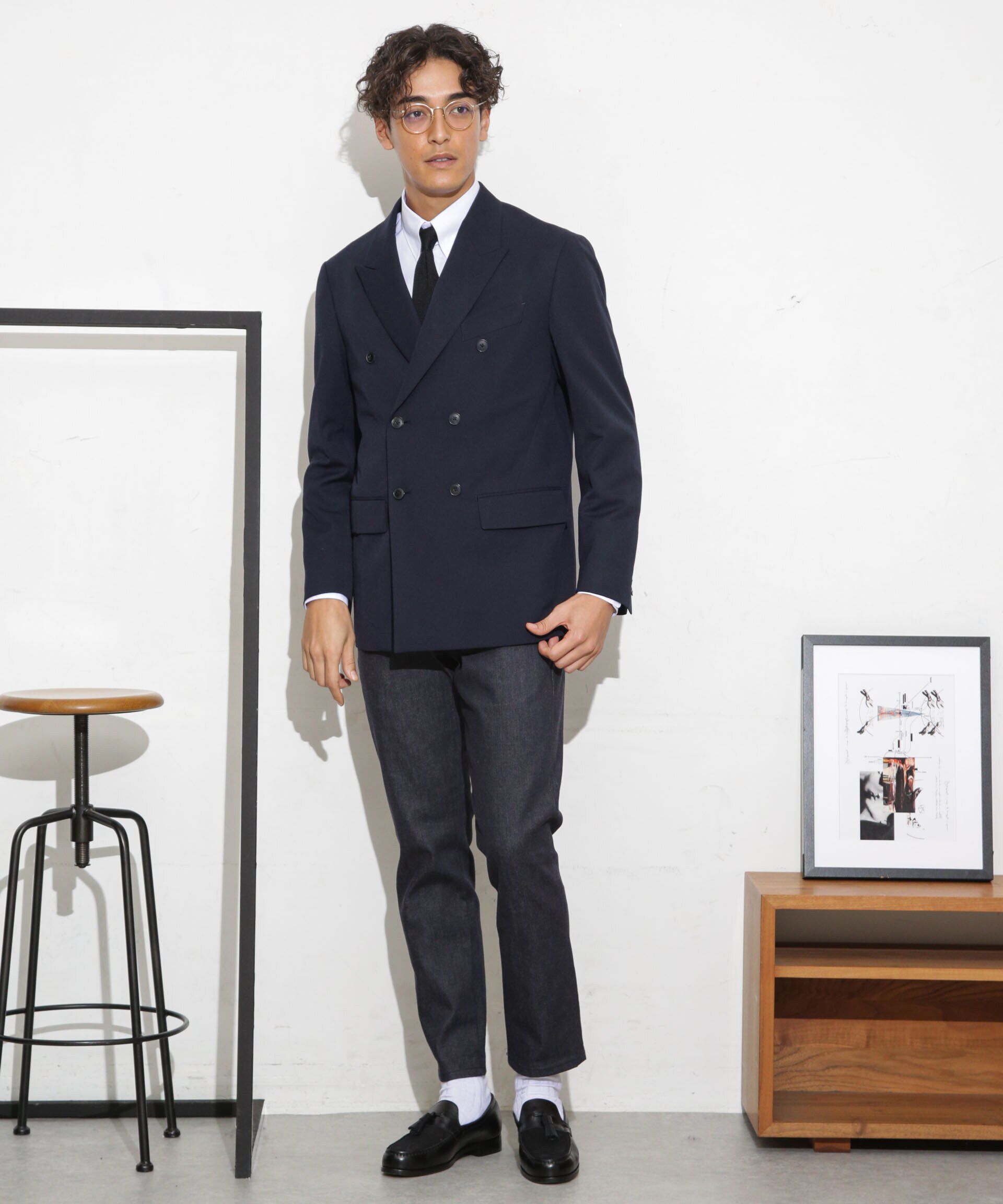 nano･universe「「ESSENTIAL LINE」TWソリッドダブルジャケット」|スーツ|