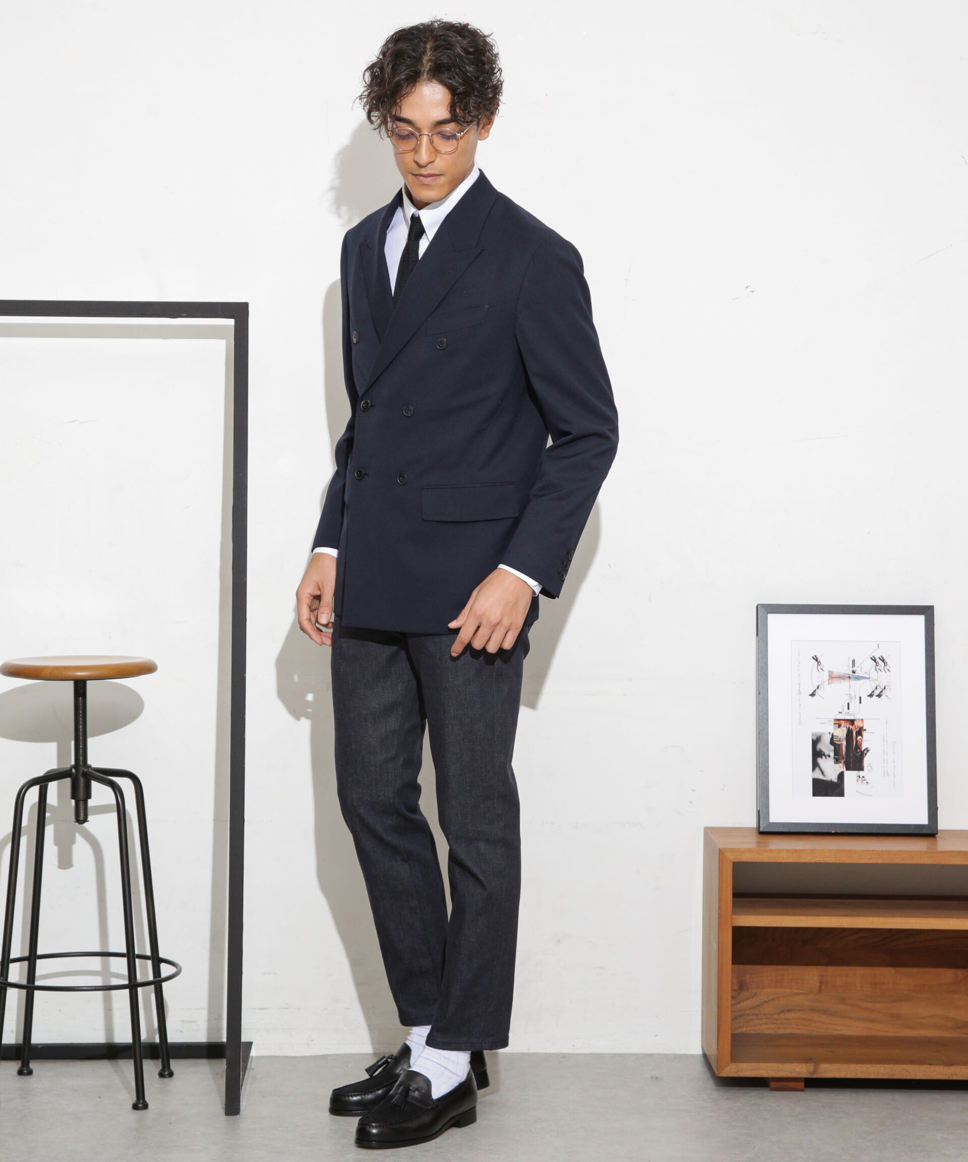 nano･universe「「ESSENTIAL LINE」TWソリッドダブルジャケット」|スーツ|