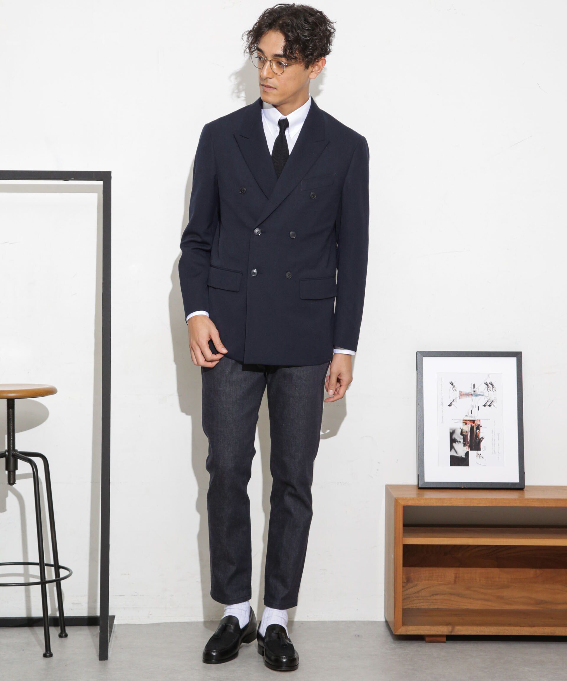 nano･universe「「ESSENTIAL LINE」TWソリッドダブルジャケット」|スーツ|