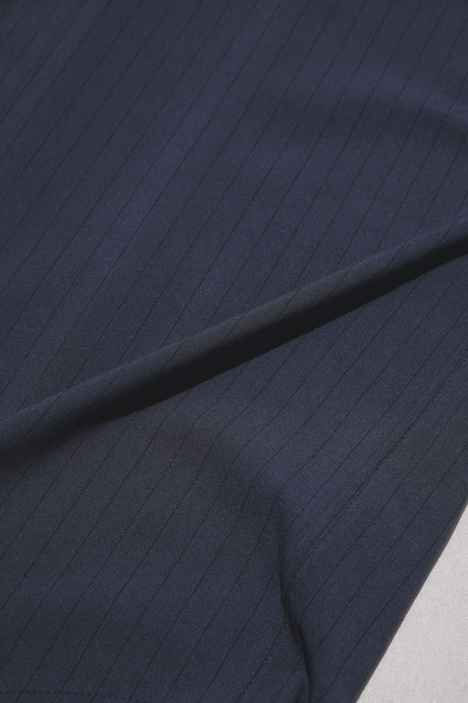 nano･universe「シルキーストライプジャージーバンドカラーシャツ」|シャツ・ブラウス|