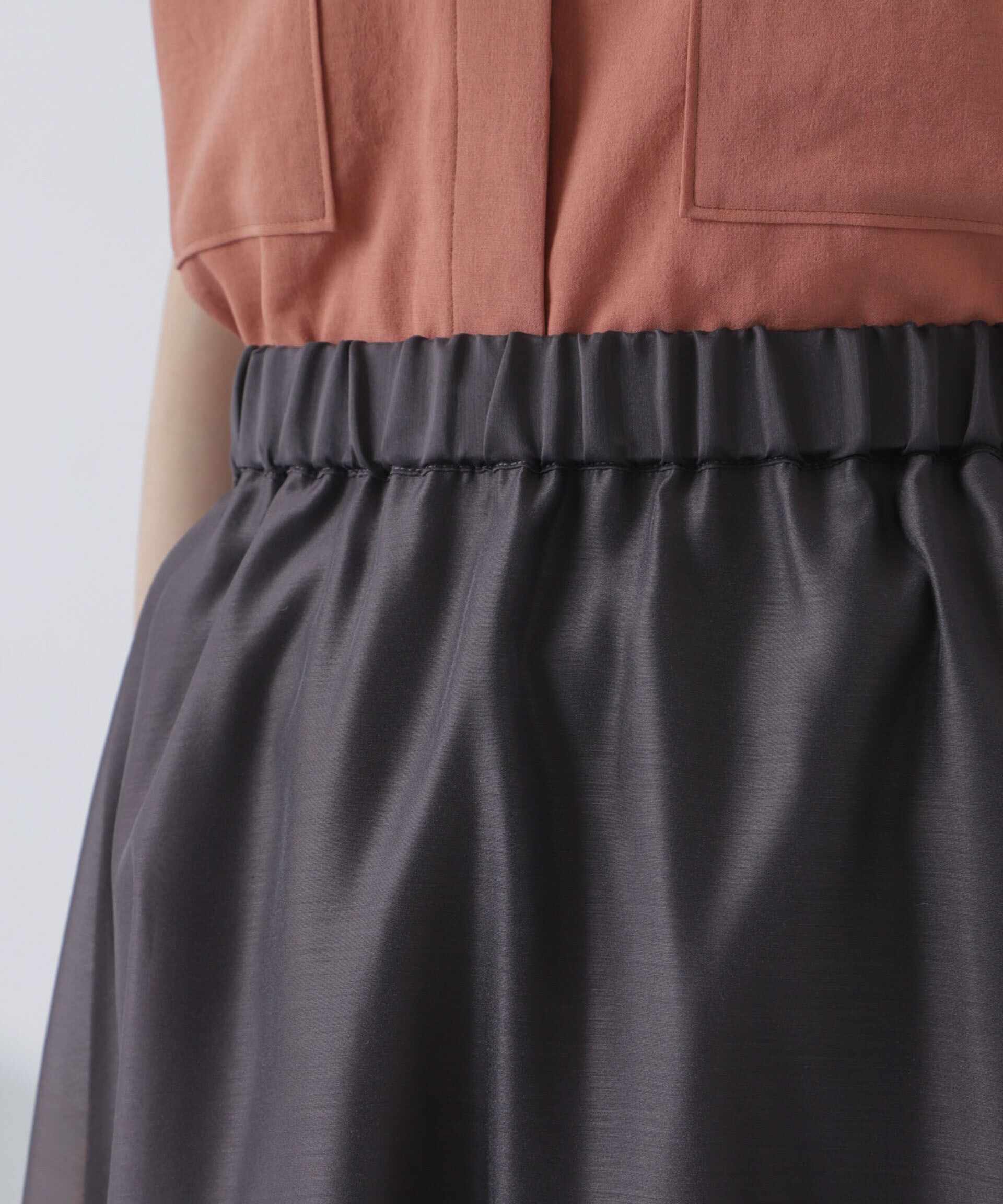 nano･universe「シアーギャザースカート」|スカート|