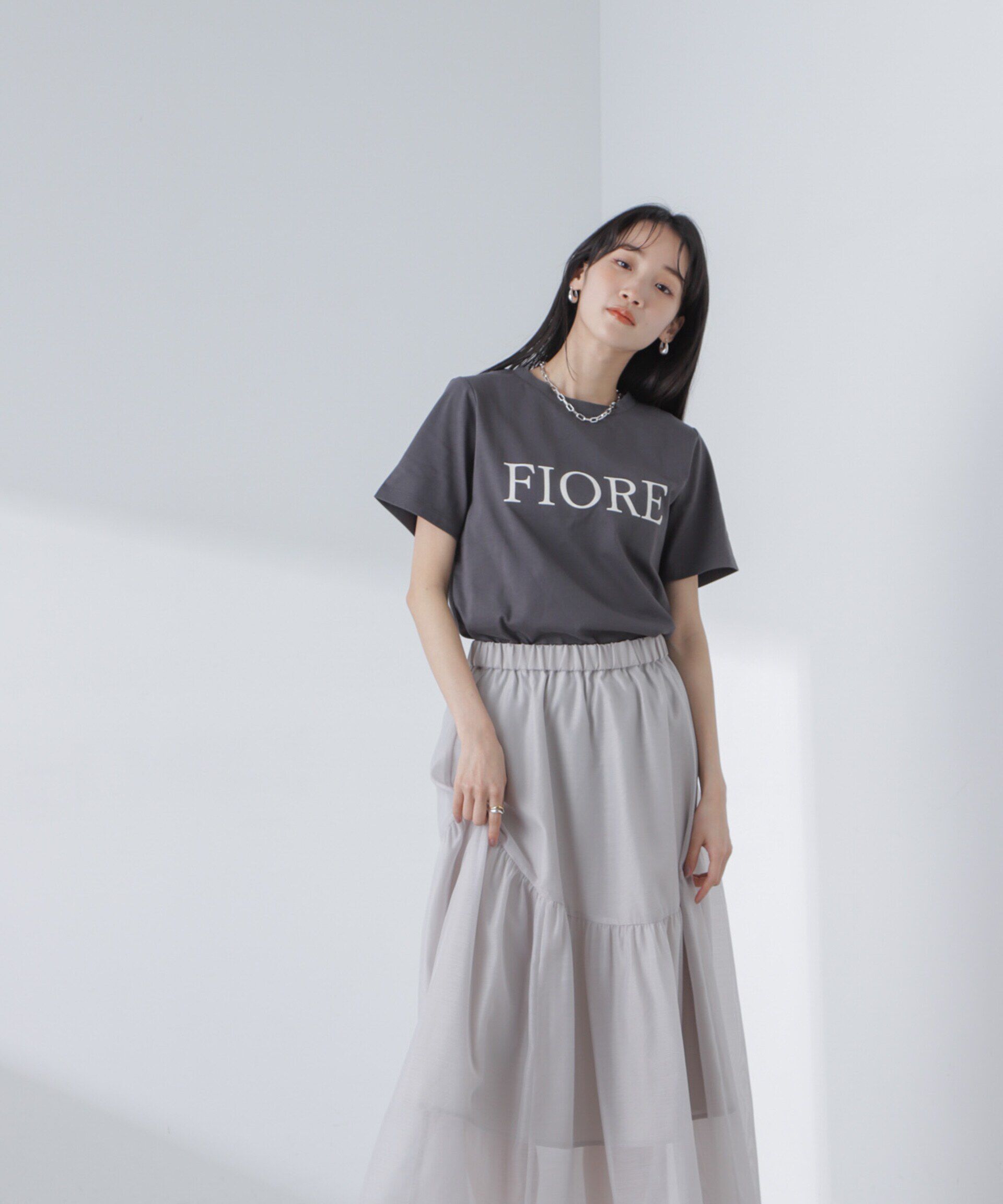 nano･universe「シアーギャザースカート」|スカート|