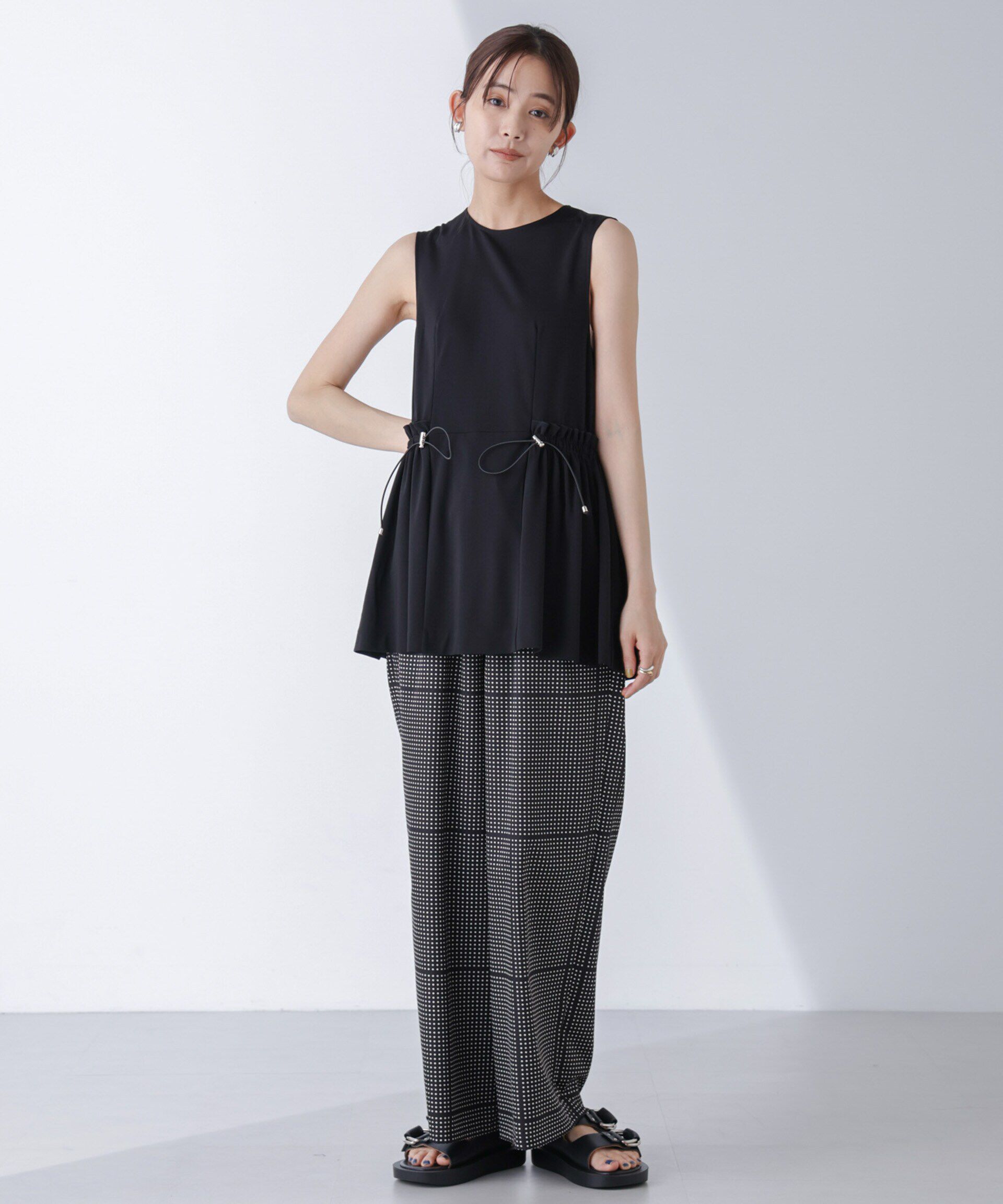 nano･universe「AtPARK＆DAILYWEAR/サイドドロストトップス（セットアップ可）」|Tシャツ・カットソー|