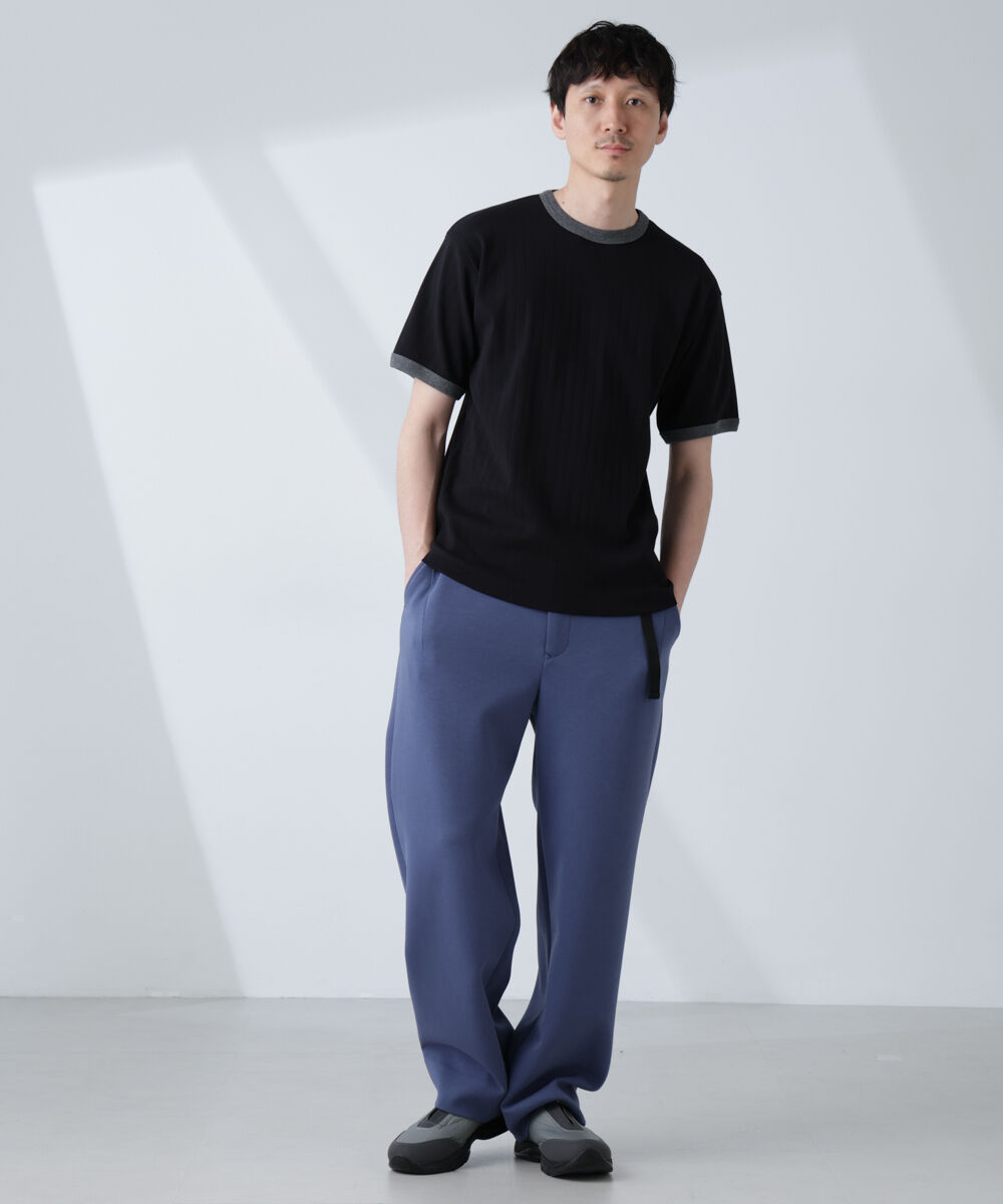 nano･universe「「NJ/CLUB」 針抜きリンガーTシャツ」|Tシャツ・カットソー|