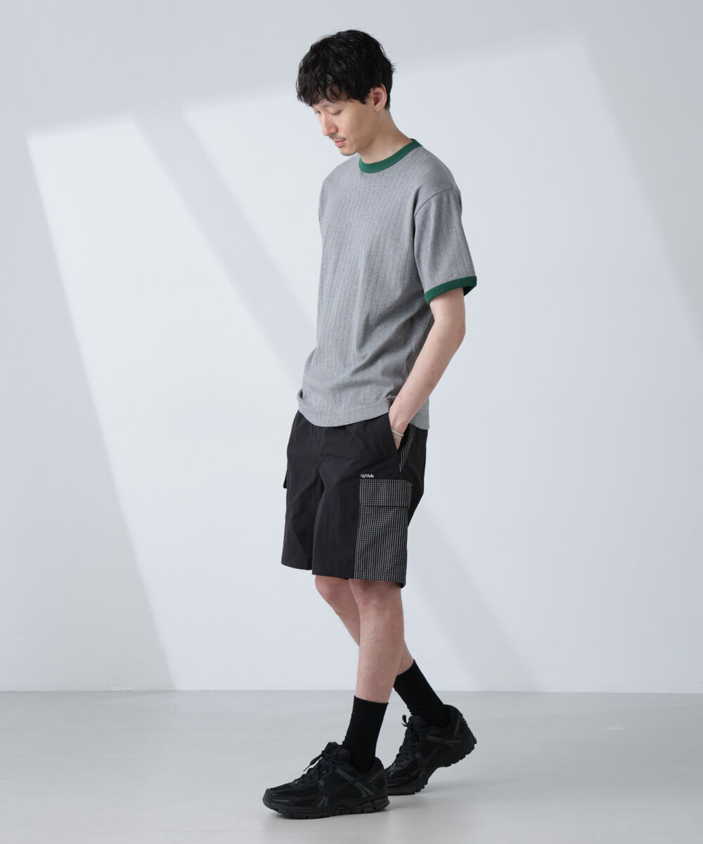 nano･universe「「NJ/CLUB」 針抜きリンガーTシャツ」|Tシャツ・カットソー|