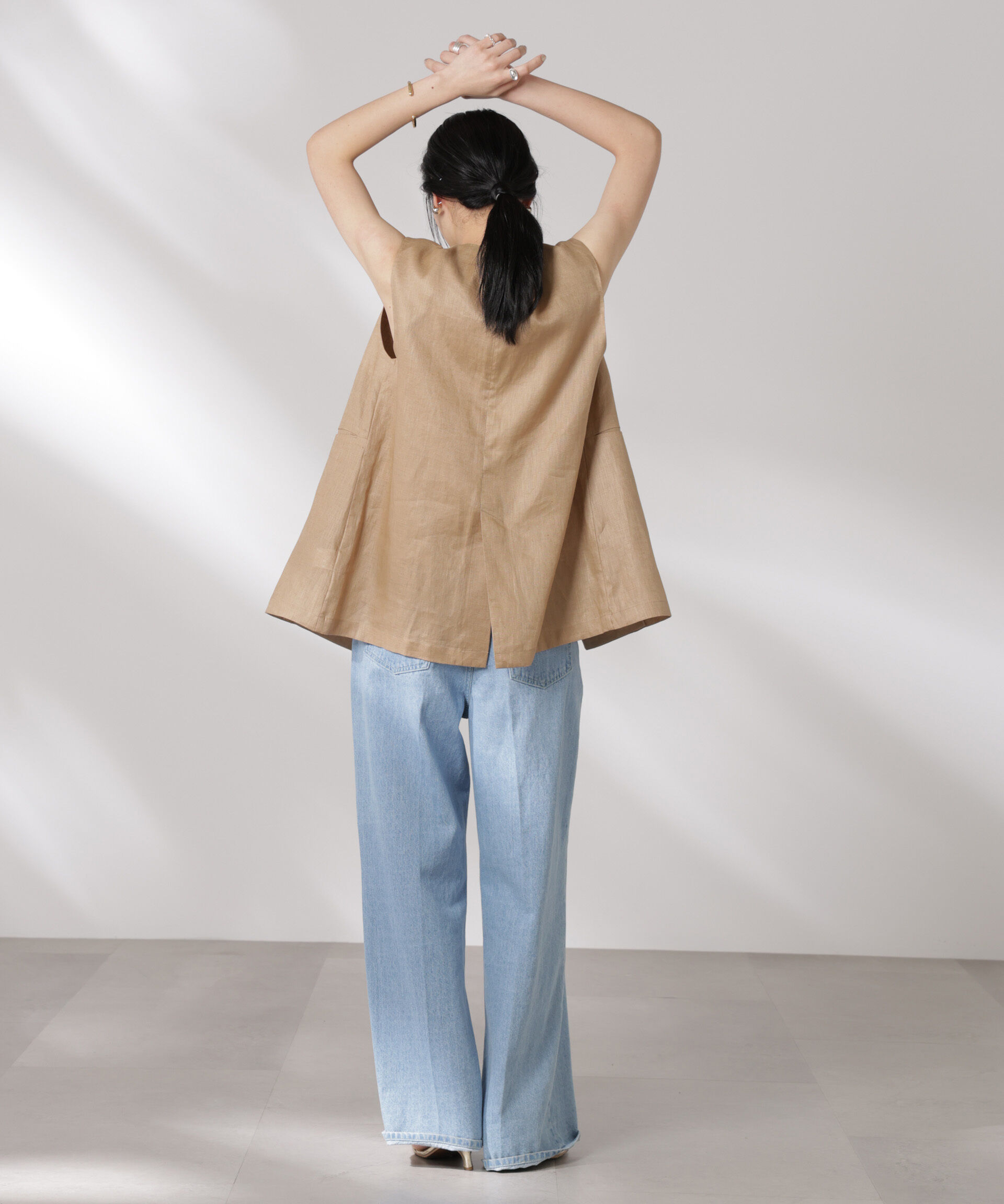 nano･universe「ヨーロピアンフラックス スリットポケットジレ（セットアップ可）」|テーラードジャケット|