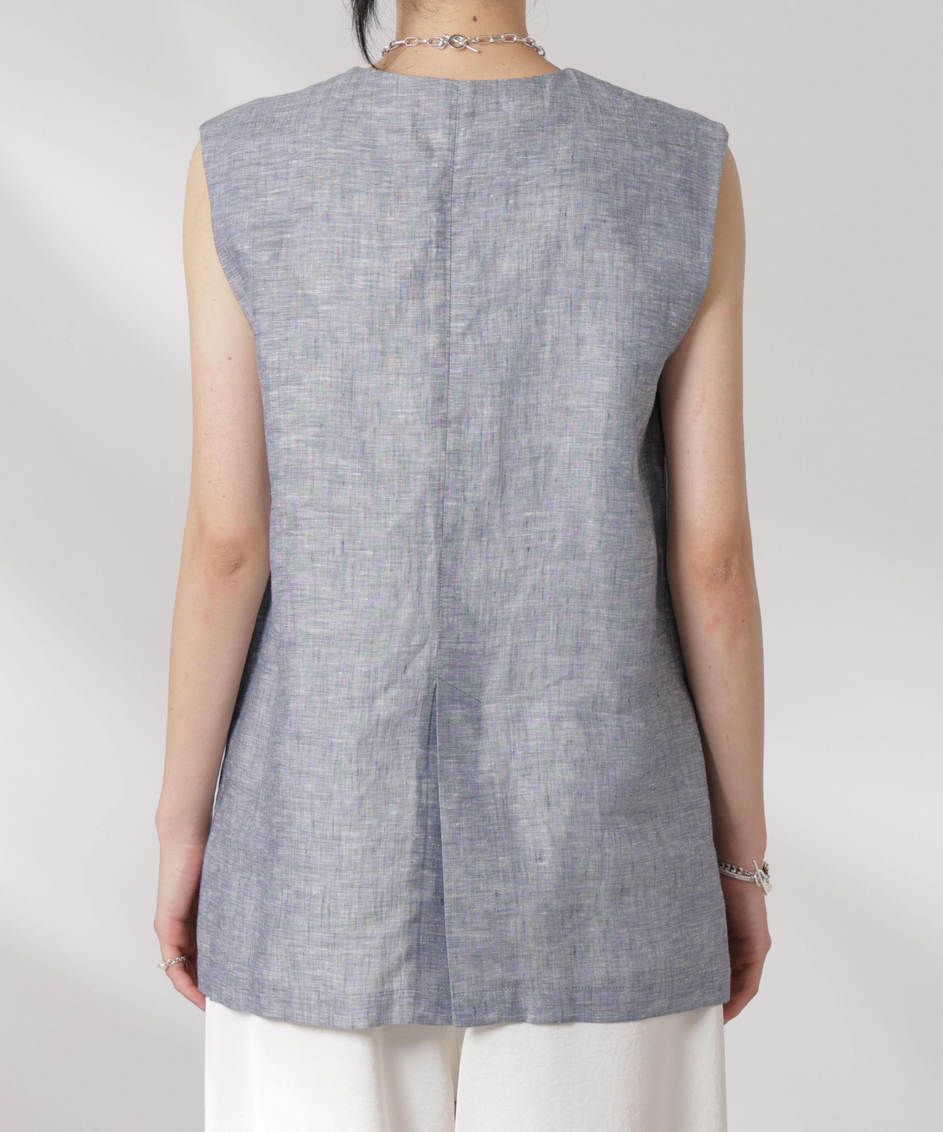 nano･universe「ヨーロピアンフラックス スリットポケットジレ（セットアップ可）」|テーラードジャケット|