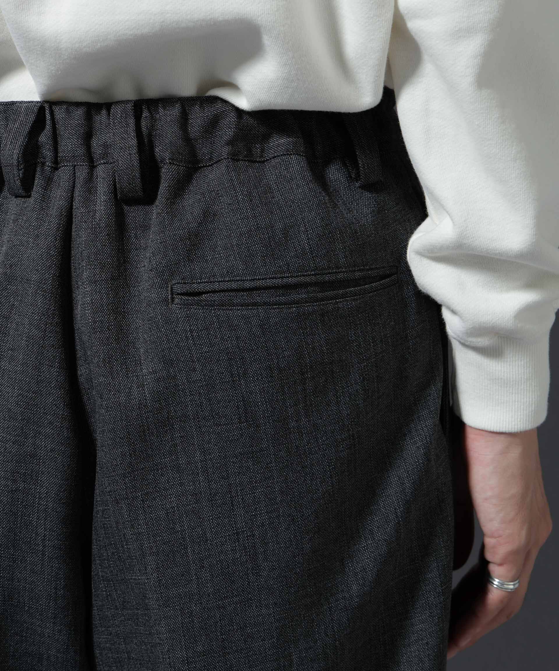 nano･universe「「大人のワイドパンツ」シャークスキンイージースラックス」|チノ|