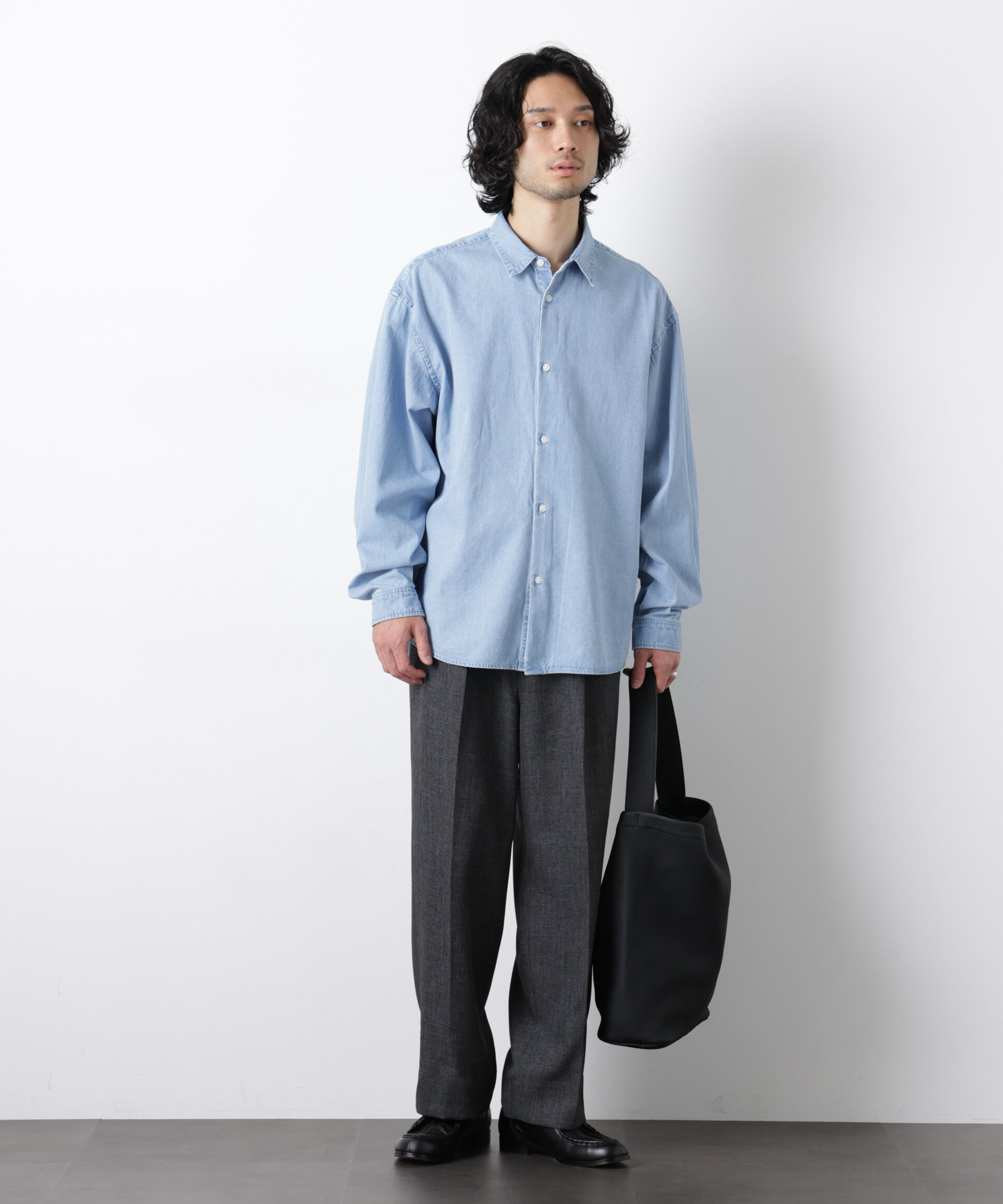 nano･universe「「大人のワイドパンツ」シャークスキンイージースラックス」|チノ|