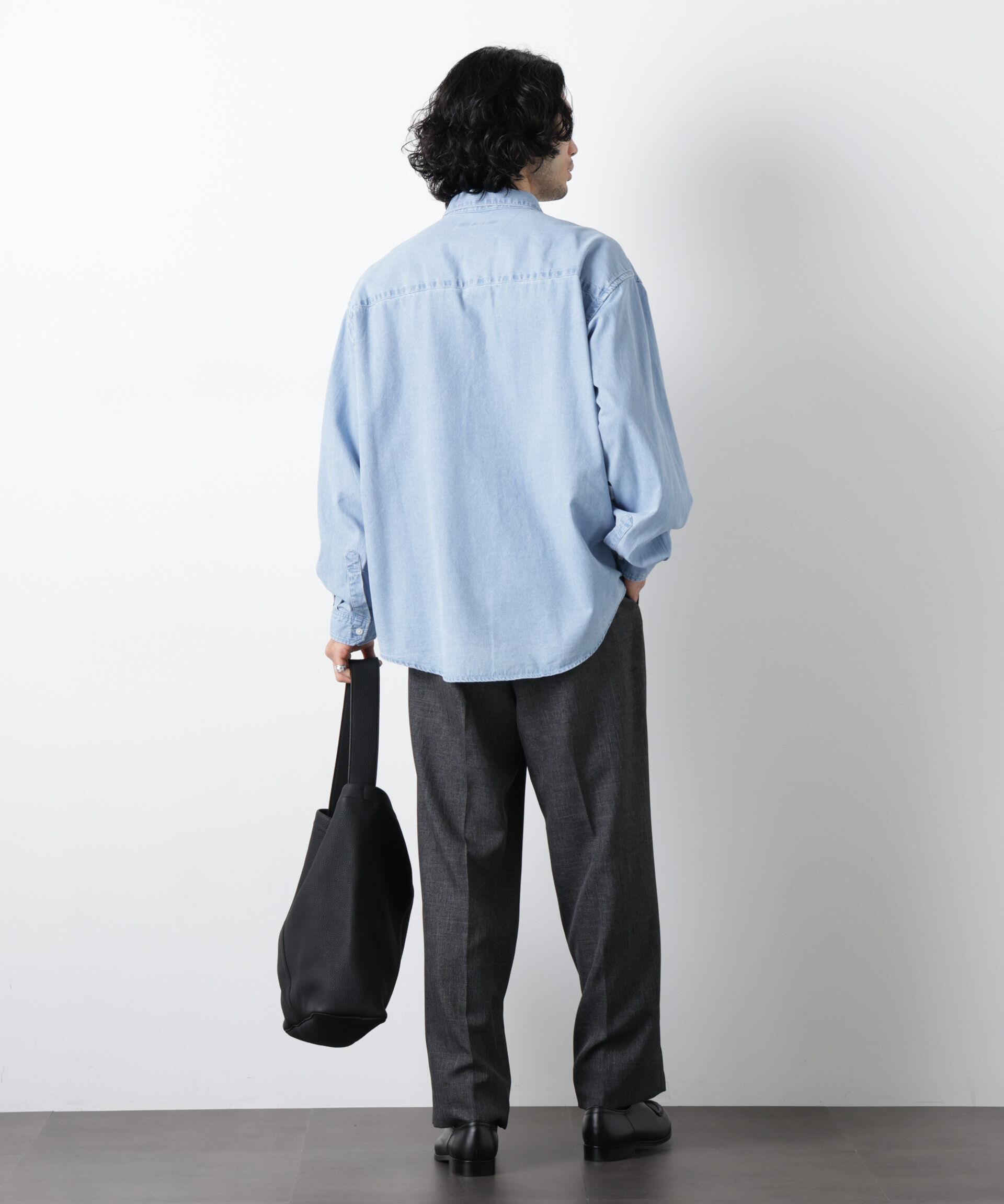 nano･universe「「大人のワイドパンツ」シャークスキンイージースラックス」|チノ|