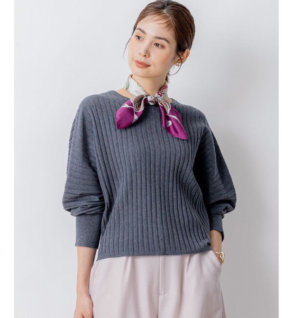 組曲「BOREROリブドルマン ニット」|ニット・セーター|グレー系