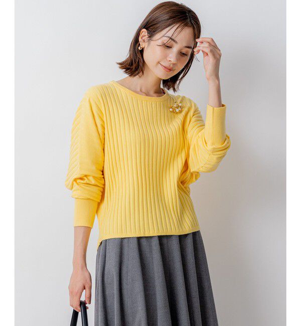 組曲「BOREROリブドルマン ニット」|ニット・セーター|オレンジ系