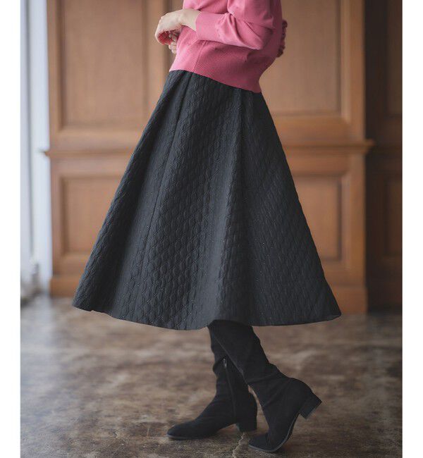 組曲「ジオメトリックフラワージャガード フレアスカート」|スカート|