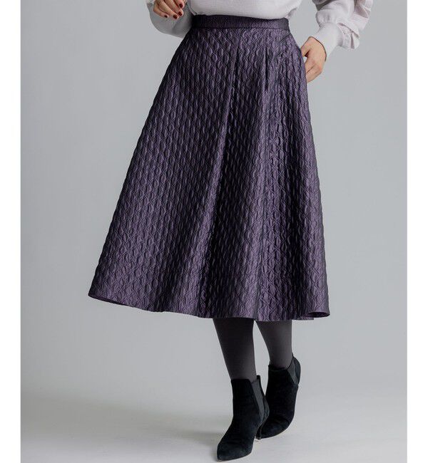 組曲「ジオメトリックフラワージャガード フレアスカート」|スカート|