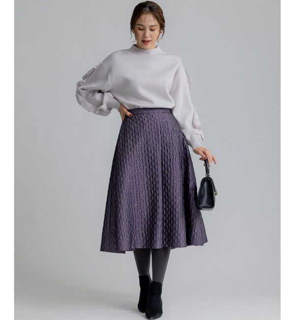 組曲「ジオメトリックフラワージャガード フレアスカート」|スカート|