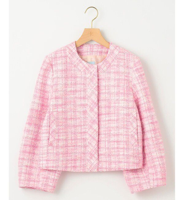 組曲「【KUMIKYOKU NAVY】マカロンツイード ジャケット」|ノーカラージャケット|