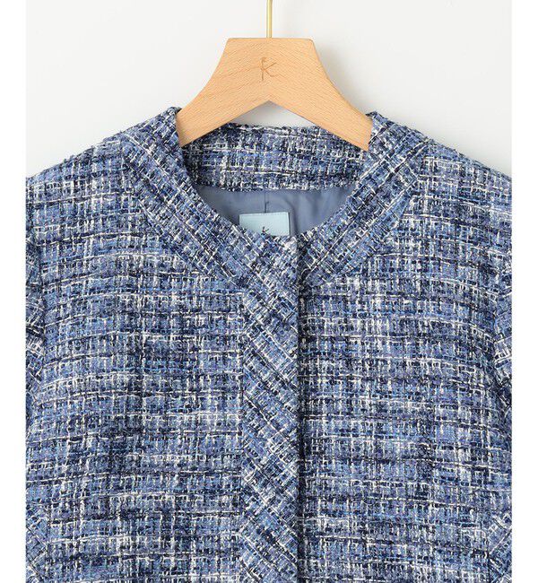 組曲「【KUMIKYOKU NAVY】マカロンツイード ジャケット」|ノーカラージャケット|