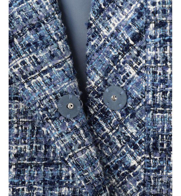 組曲「【KUMIKYOKU NAVY】マカロンツイード ジャケット」|ノーカラージャケット|