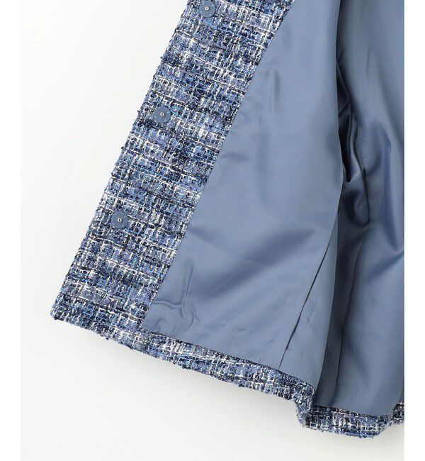 組曲「【KUMIKYOKU NAVY】マカロンツイード ジャケット」|ノーカラージャケット|