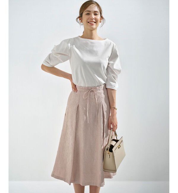 組曲「【WEB限定】エアリーフラワージャガード フレアスカート」|スカート|