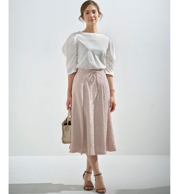 組曲「【WEB限定】エアリーフラワージャガード フレアスカート」|スカート|