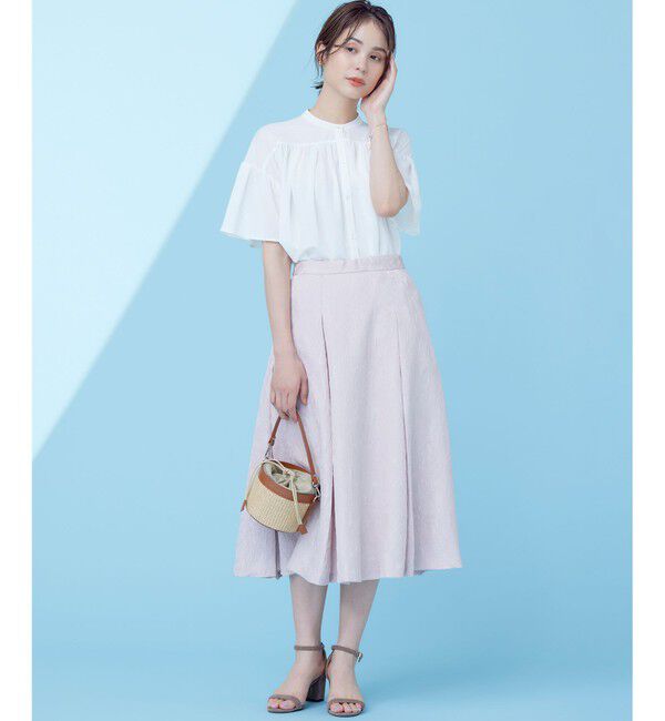 組曲「【WEB限定】エアリーフラワージャガード フレアスカート」|スカート|