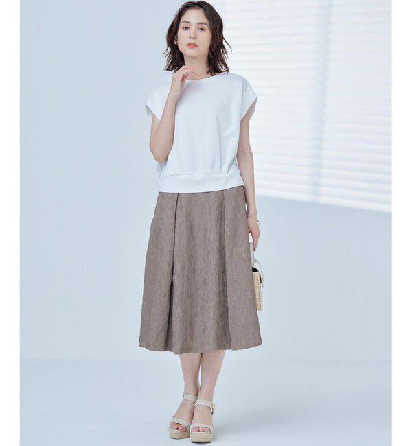 組曲「【WEB限定】エアリーフラワージャガード フレアスカート」|スカート|