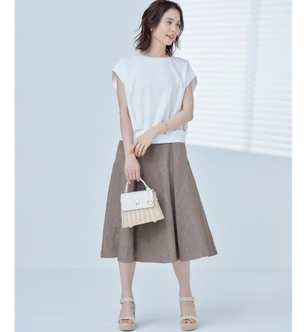 組曲「【WEB限定】エアリーフラワージャガード フレアスカート」|スカート|