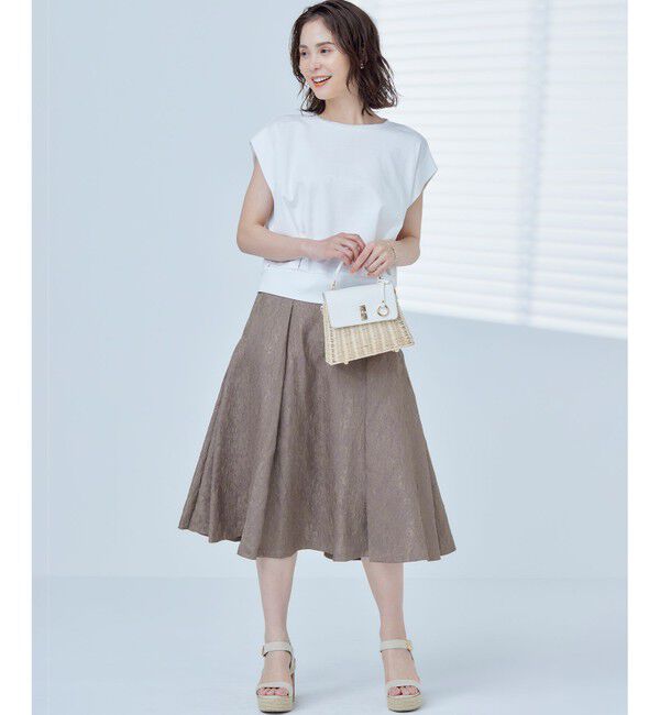 組曲「【WEB限定】エアリーフラワージャガード フレアスカート」|スカート|