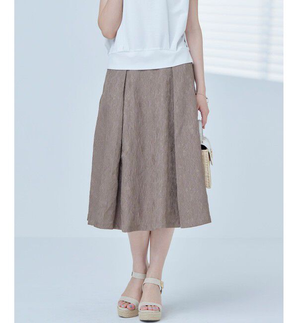 組曲「【WEB限定】エアリーフラワージャガード フレアスカート」|スカート|