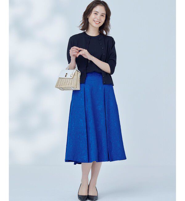 組曲「【WEB限定】エアリーフラワージャガード フレアスカート」|スカート|