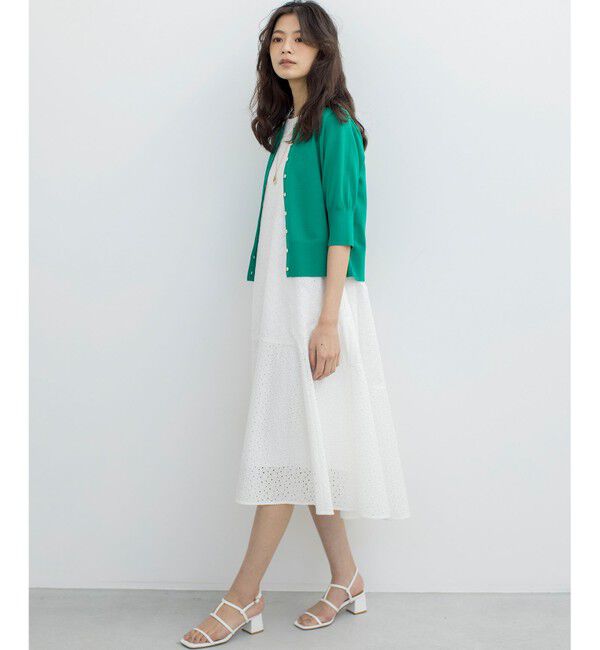 組曲「ドライタッチ 5分袖カーディガン」|カーディガン|