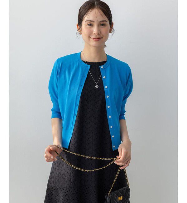 組曲「ドライタッチ 5分袖カーディガン」|カーディガン|