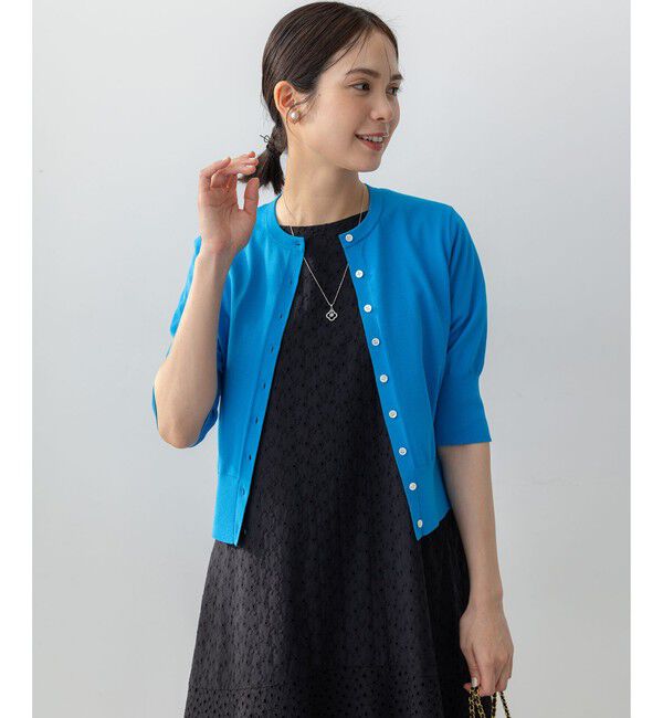 組曲「ドライタッチ 5分袖カーディガン」|カーディガン|