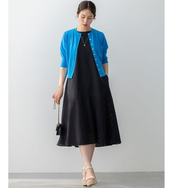 組曲「ドライタッチ 5分袖カーディガン」|カーディガン|