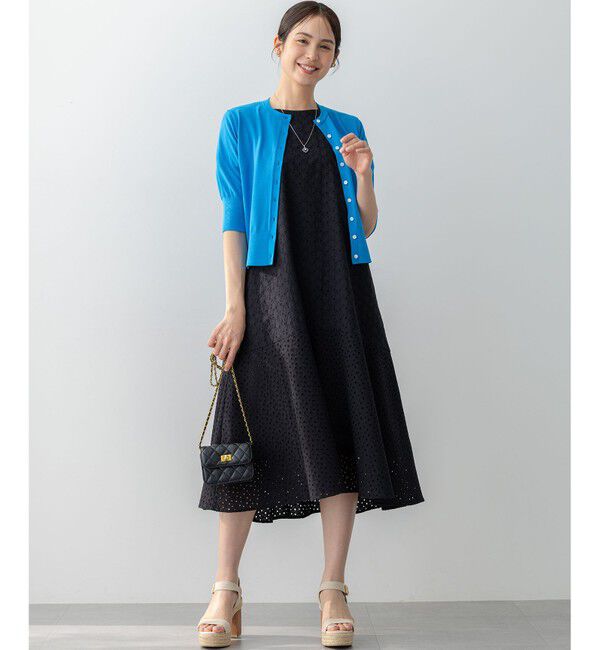 組曲「ドライタッチ 5分袖カーディガン」|カーディガン|