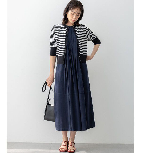 組曲「ドライタッチ 5分袖カーディガン」|カーディガン|