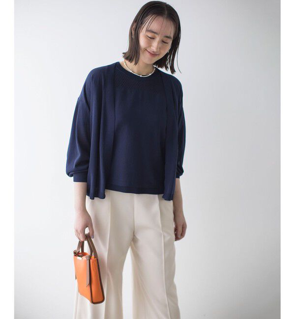 組曲「【WEB限定】メッシュ切り替えドルマン ニット」|ニット・セーター|