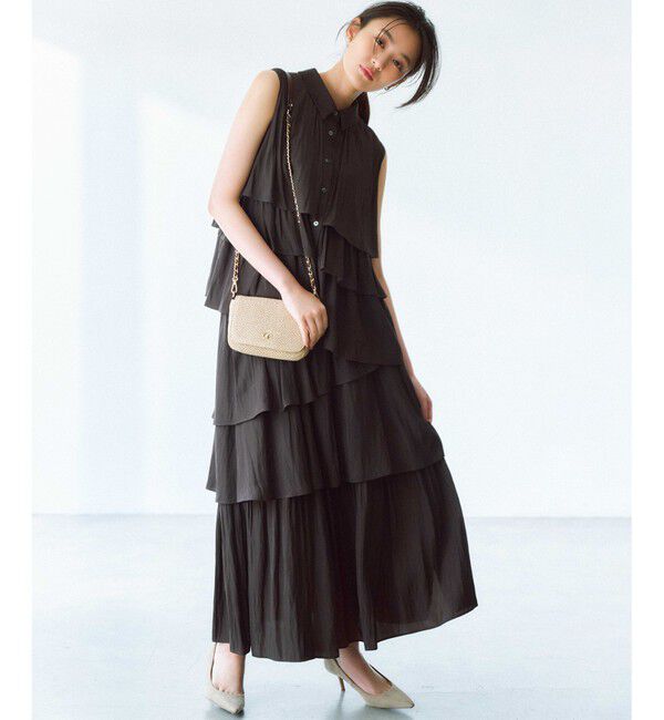 組曲「【入江未悠さんコラボ】ギャザーライトデシンティアード スカート」|スカート|