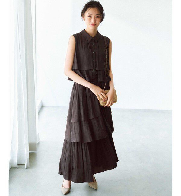 組曲「【入江未悠さんコラボ】ギャザーライトデシンティアード スカート」|スカート|