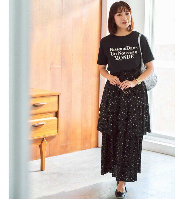 組曲「【入江未悠さんコラボ】ギャザーライトデシンティアード スカート」|スカート|