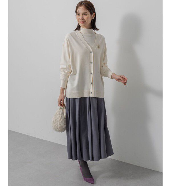 組曲「【前後着用可 / 加藤ローサさん着用】スムースストレッチタートル ニット」|カーディガン|